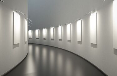 eine leere Galerie wartet auf Bilder von Teamevents bei o.t.n